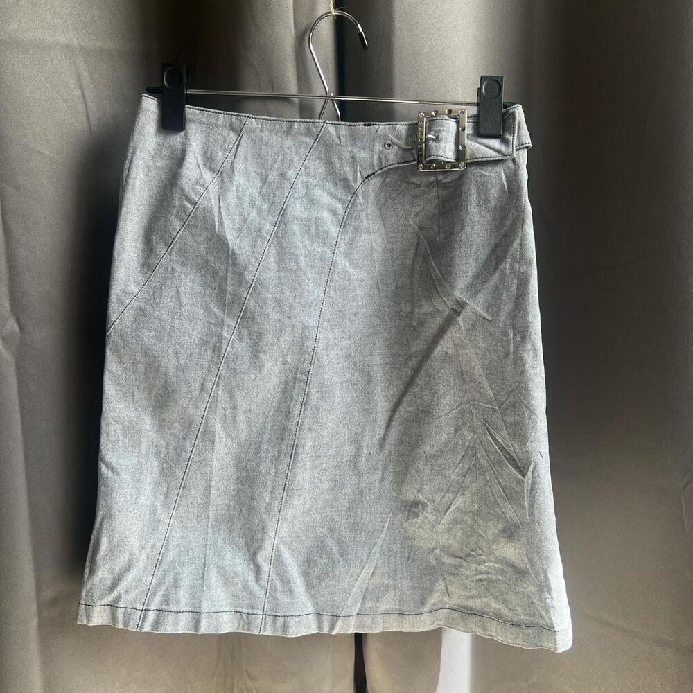 Women's Grey and Black Skirt